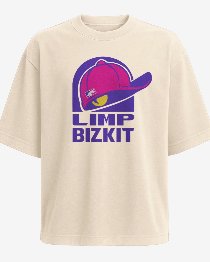Polera Oversize Beige de Limp Bizkit Taco