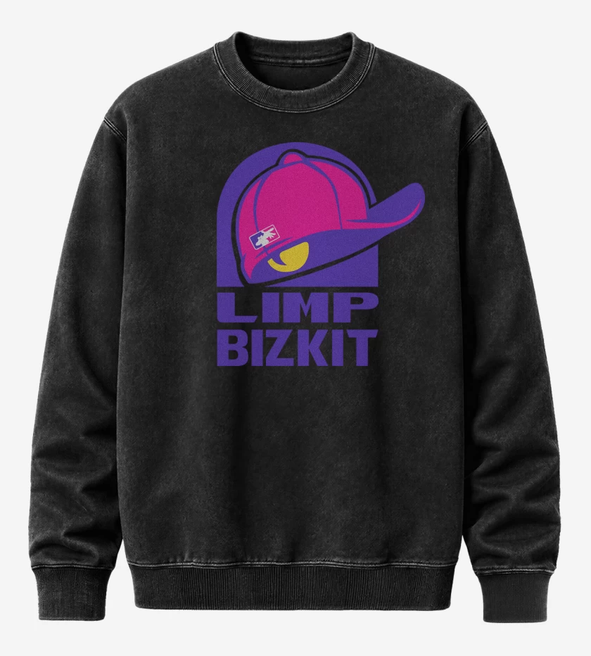 Poleron Polo Acid Wash Negro de Limp Bizkit Taco