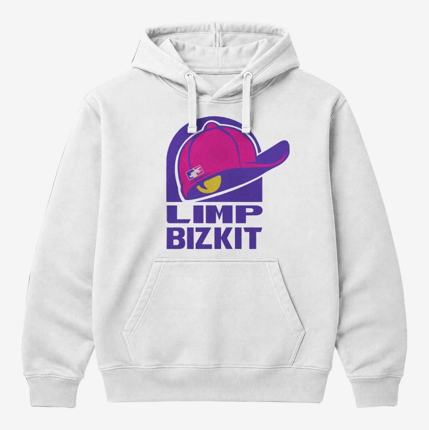 Polerón Canguro Blanco de Limp Bizkit Taco