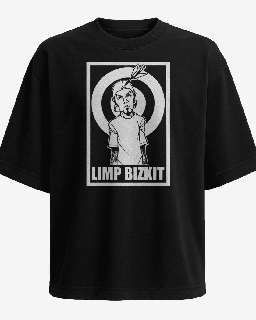 Polera Oversize Negro de Limp Bizkit Fred Durst