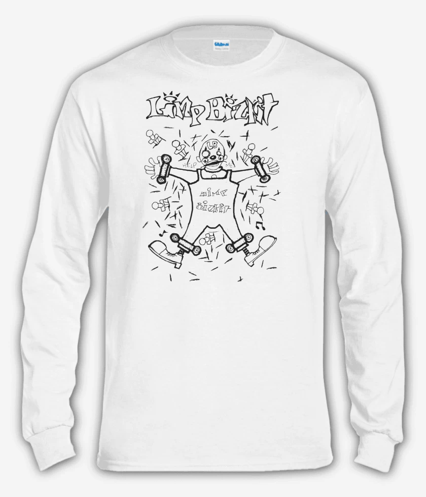 Polera manga larga Blanco de Limp Bizkit Help Me