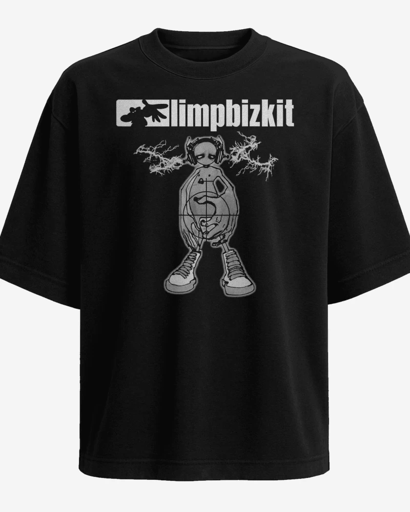 Polera Oversize Negro de Limp Bizkit Nookie