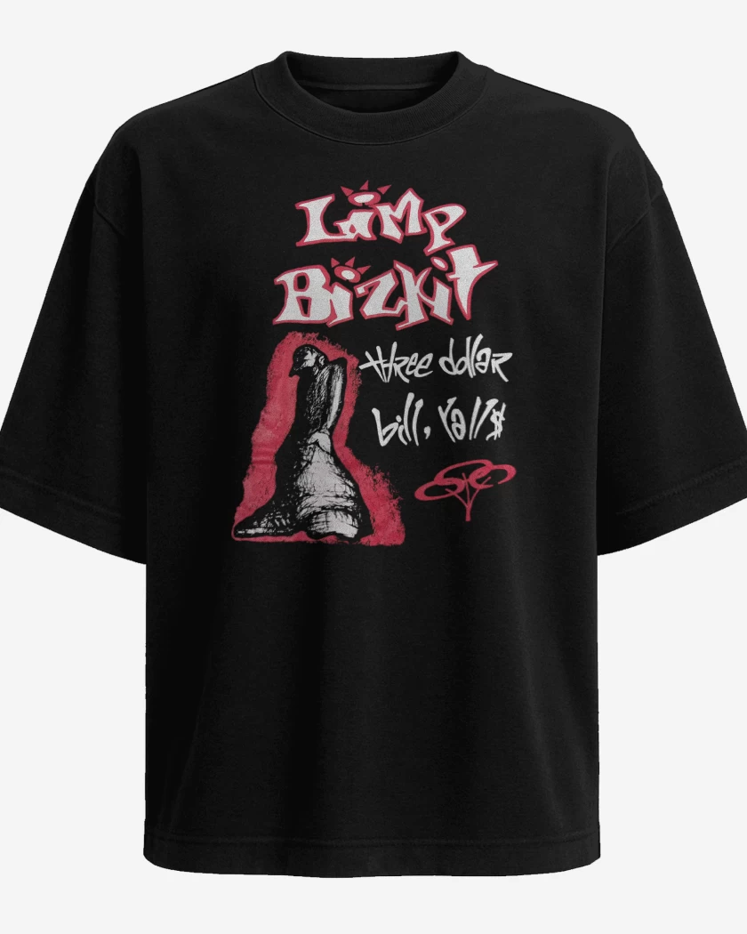 Polera Oversize Negro de Limp Bizkit Three Dollar 