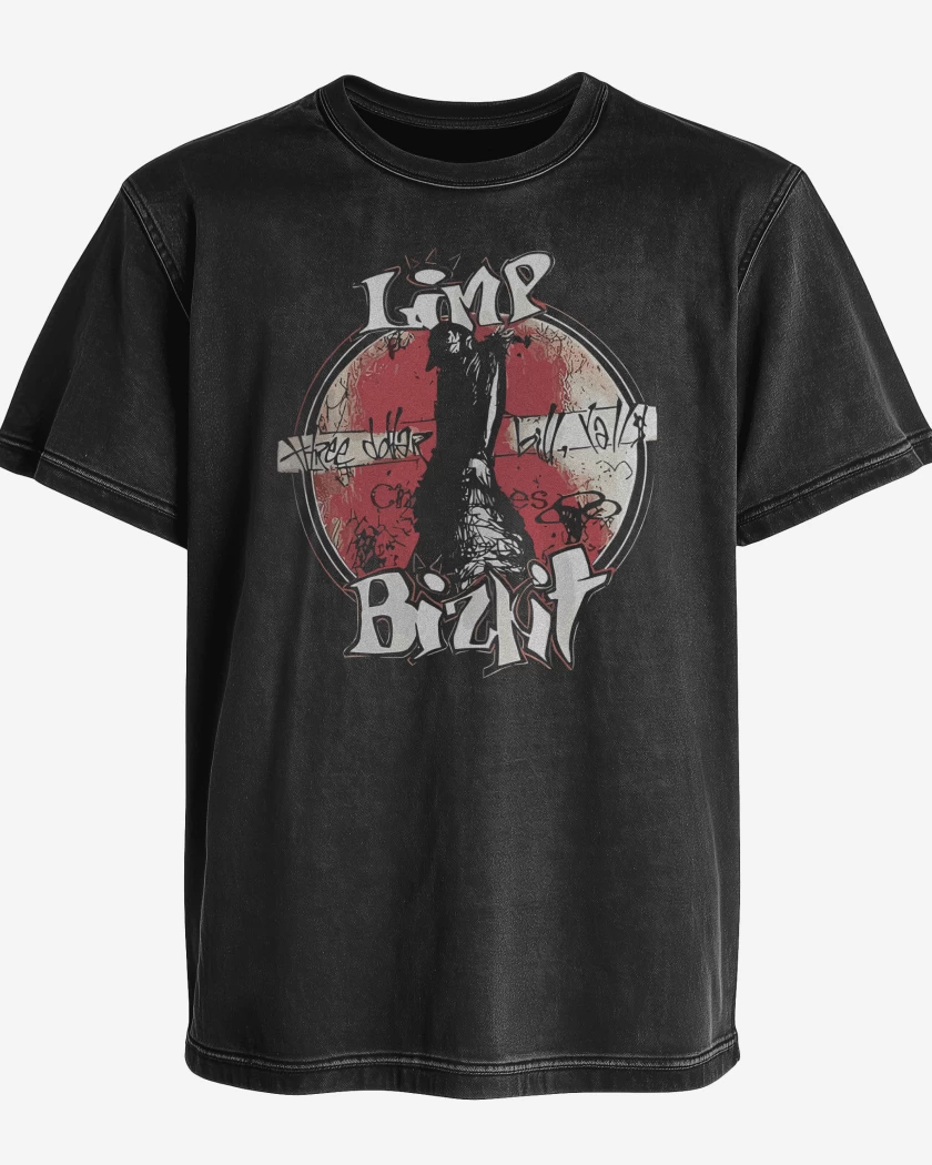 Polera desgastada Limp Bizkit Three Dollar Bill
