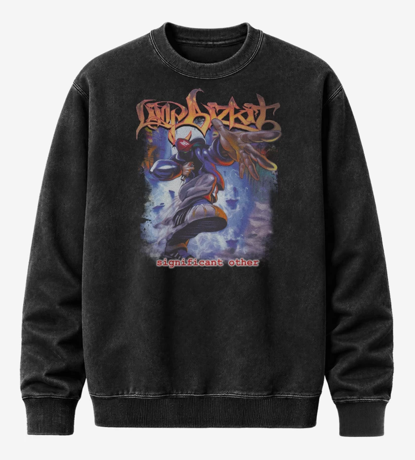 Poleron Polo Acid Wash Negro de Limp Bizkit Significant Other