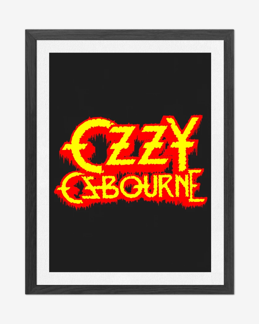 Cuadro decorativo Negro de Ozzy Osbourne Logo