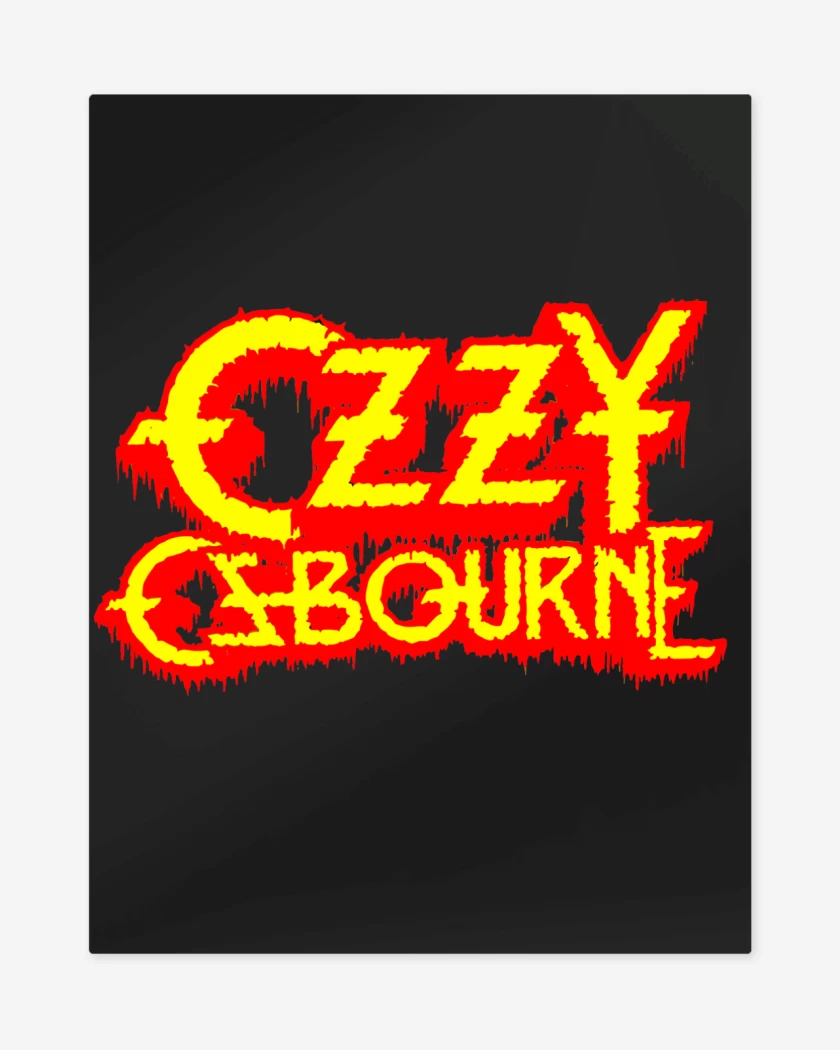 Print metalico Negro de Ozzy Osbourne Logo