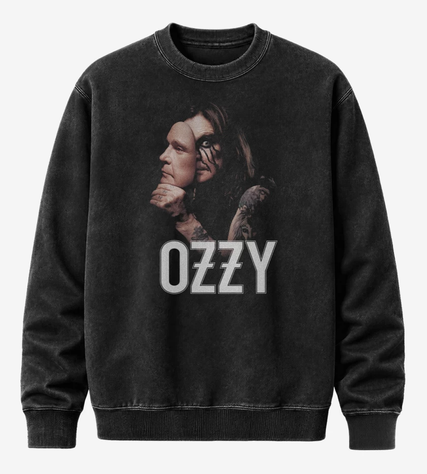 Poleron Polo Acid Wash Negro de Ozzy Osbourne Ozzy