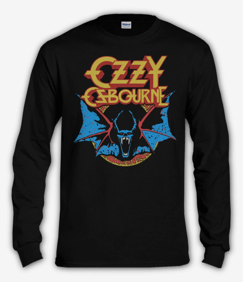 Polera manga larga Negro de Ozzy Osbourne Murcielágo