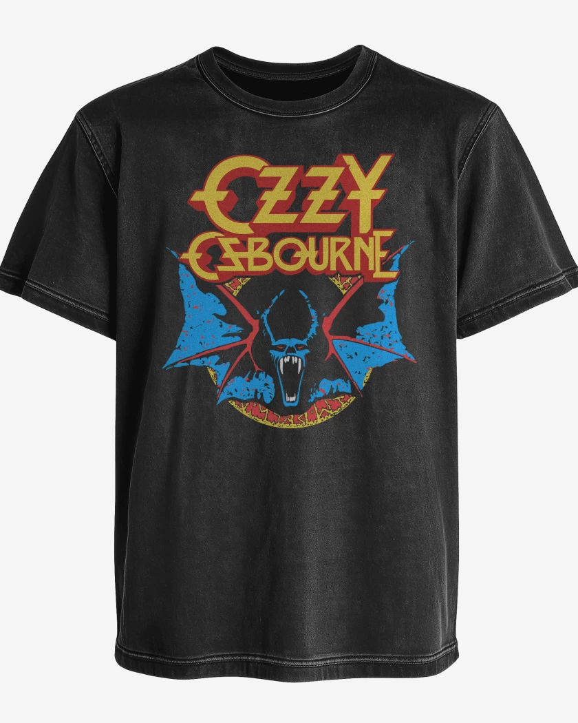 Polera desgastada Ozzy Osbourne Murcielágo