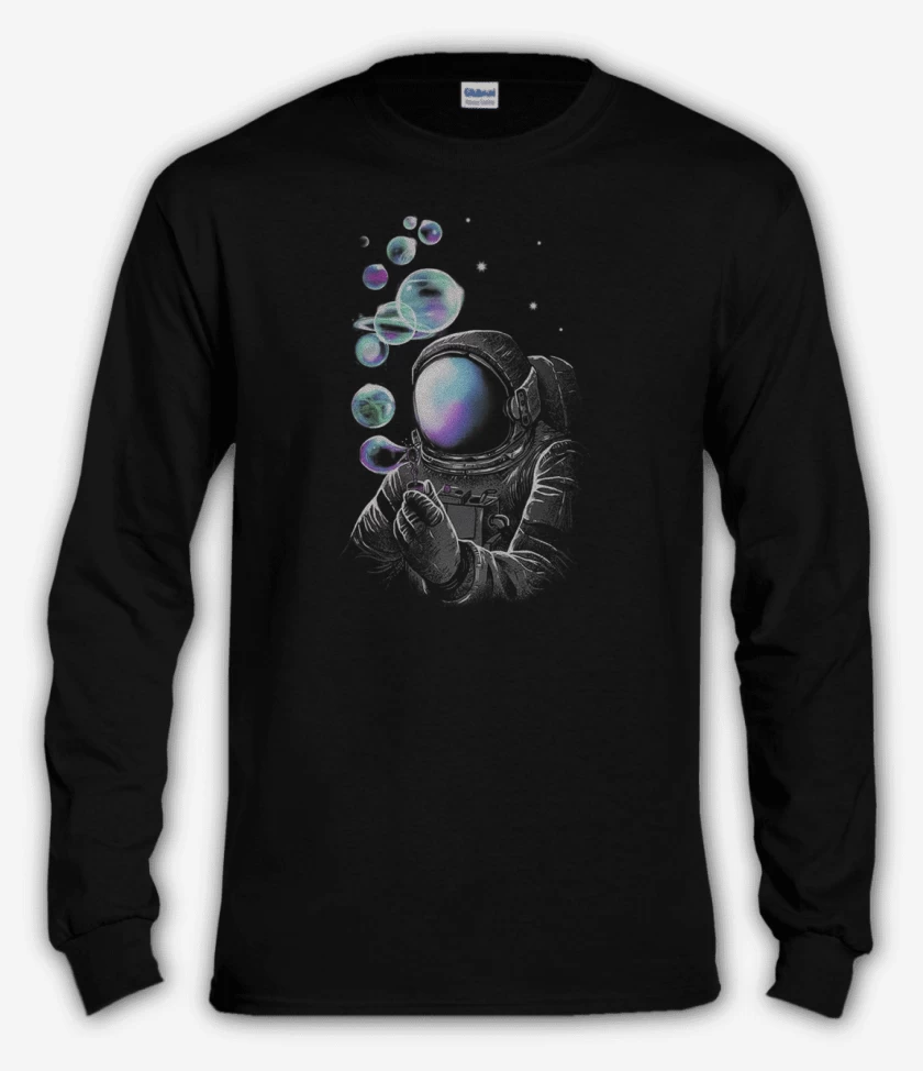 Polera manga larga Negro de Astronauta 6