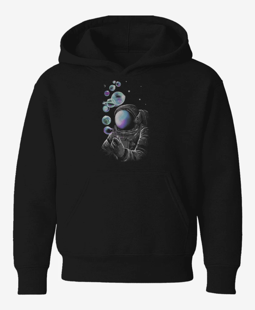 Poleron de niño Negro de Astronauta 6