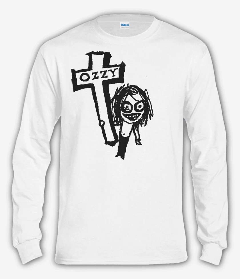 Polera manga larga Blanco de Ozzy Osbourne Cross