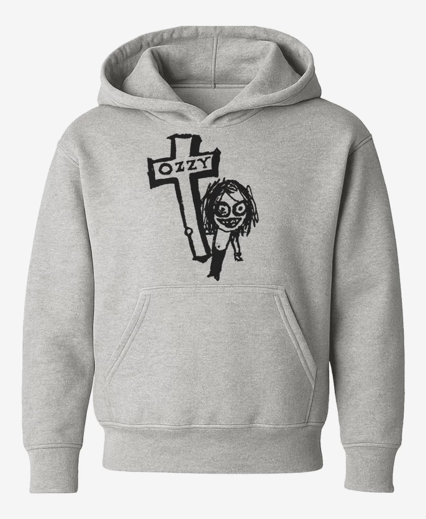 Poleron de niño Gris Melange de Ozzy Osbourne Cross
