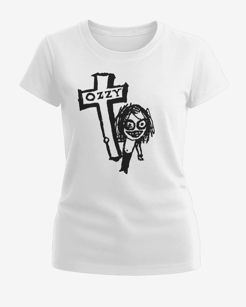Polera de Mujer Blanco de Ozzy Osbourne Cross