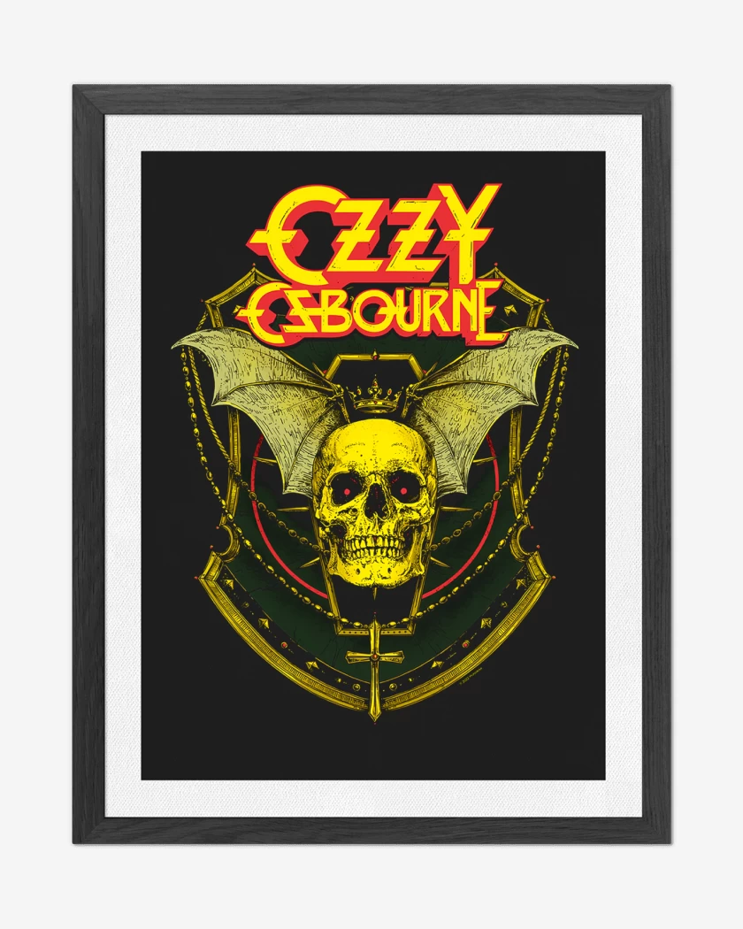 Cuadro decorativo Negro de Ozzy Osbourne Skull