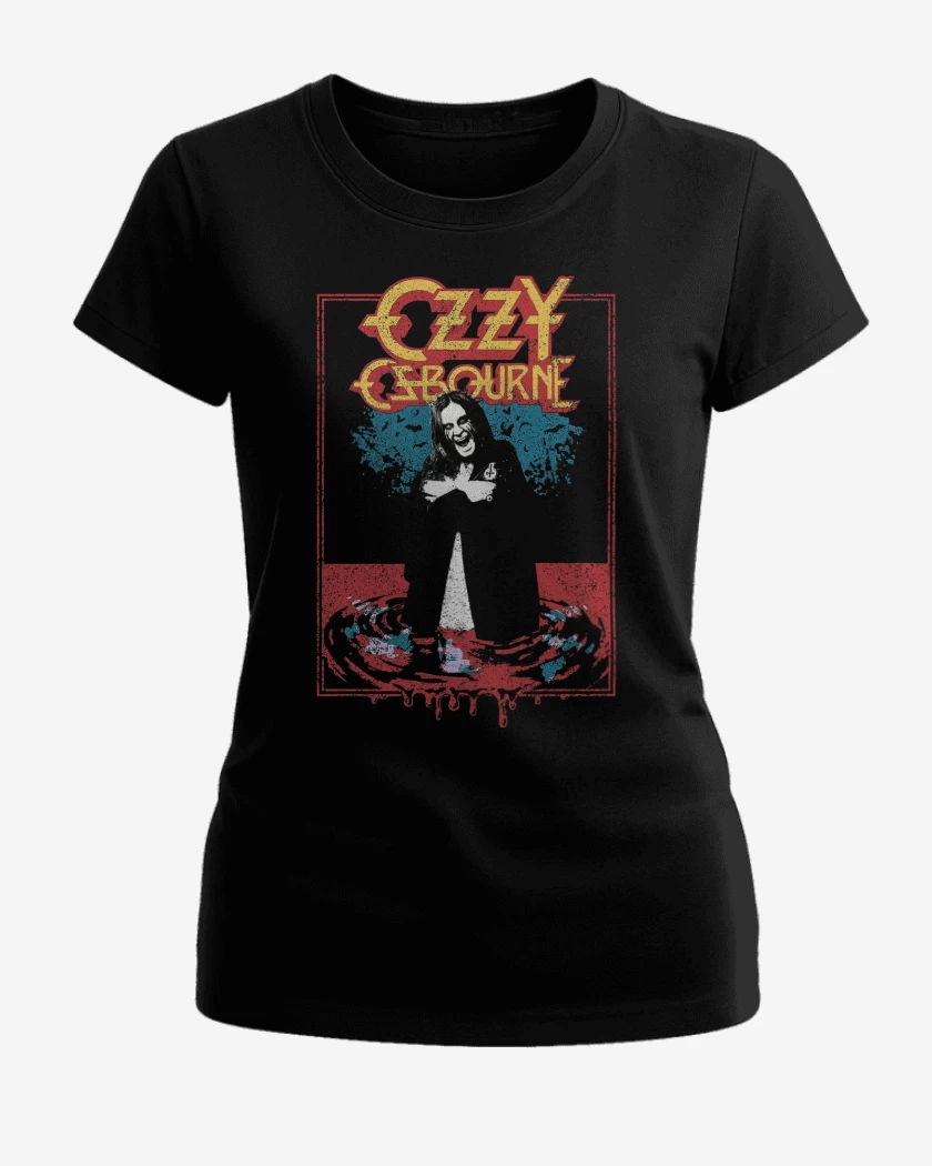 Polera de Mujer Negro de Ozzy Osbourne Prince of Darkness
