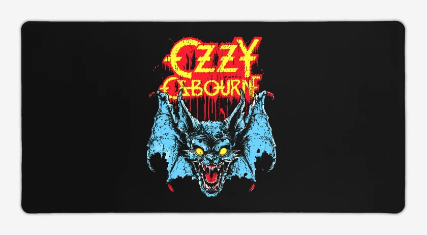 Mouse pad Gamer Negro de Ozzy Osbourne Rabid Bat