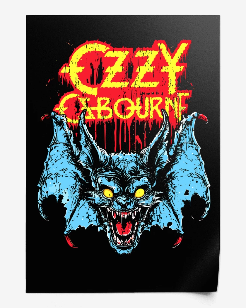 Print Ozzy Osbourne Rabid Bat