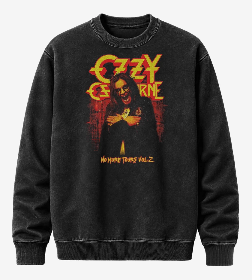 Poleron Polo Acid Wash Ozzy Osbourne No More Tours V2