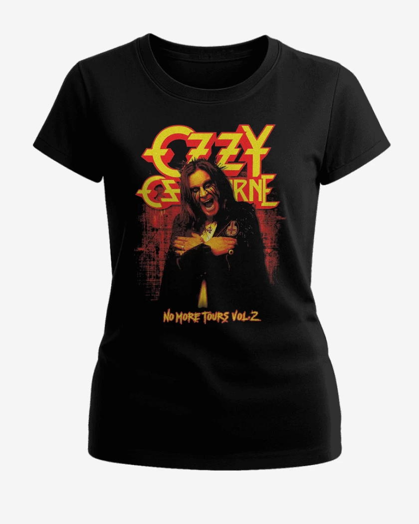 Polera de Mujer Negro de Ozzy Osbourne No More Tours V2