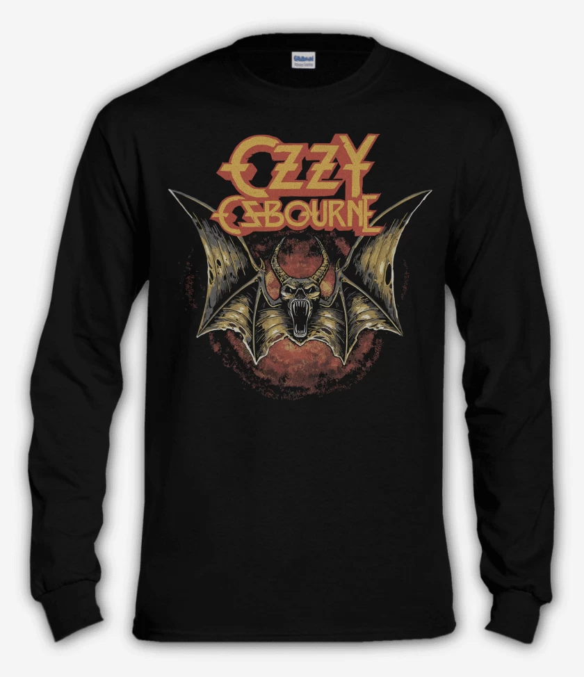 Polera manga larga Ozzy Osbourne Logo Murcielago