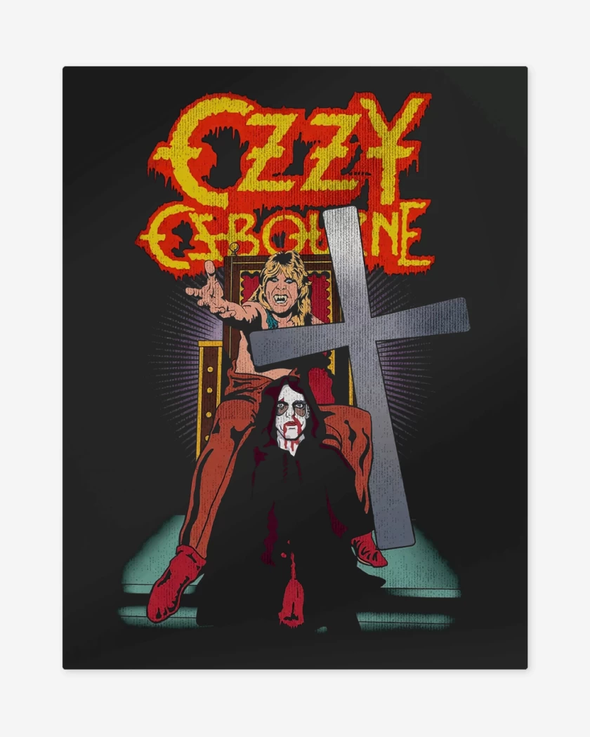 Print metalico Negro de Ozzy Osbourne Possession