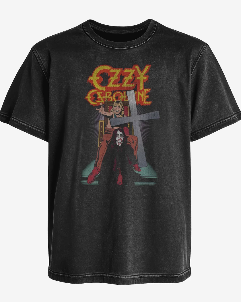 Polera desgastada Negro de Ozzy Osbourne Possession