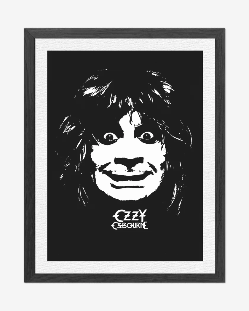 Cuadro decorativo Negro de Ozzy Osbourne Madman