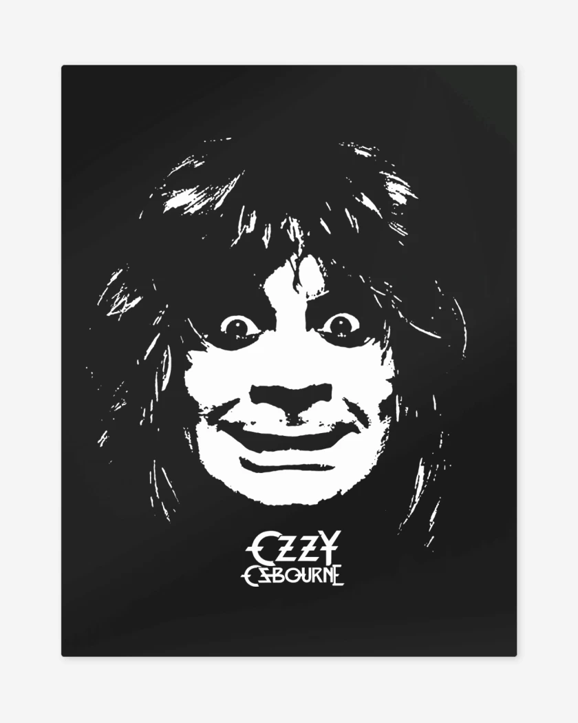 Print metalico Negro de Ozzy Osbourne Madman