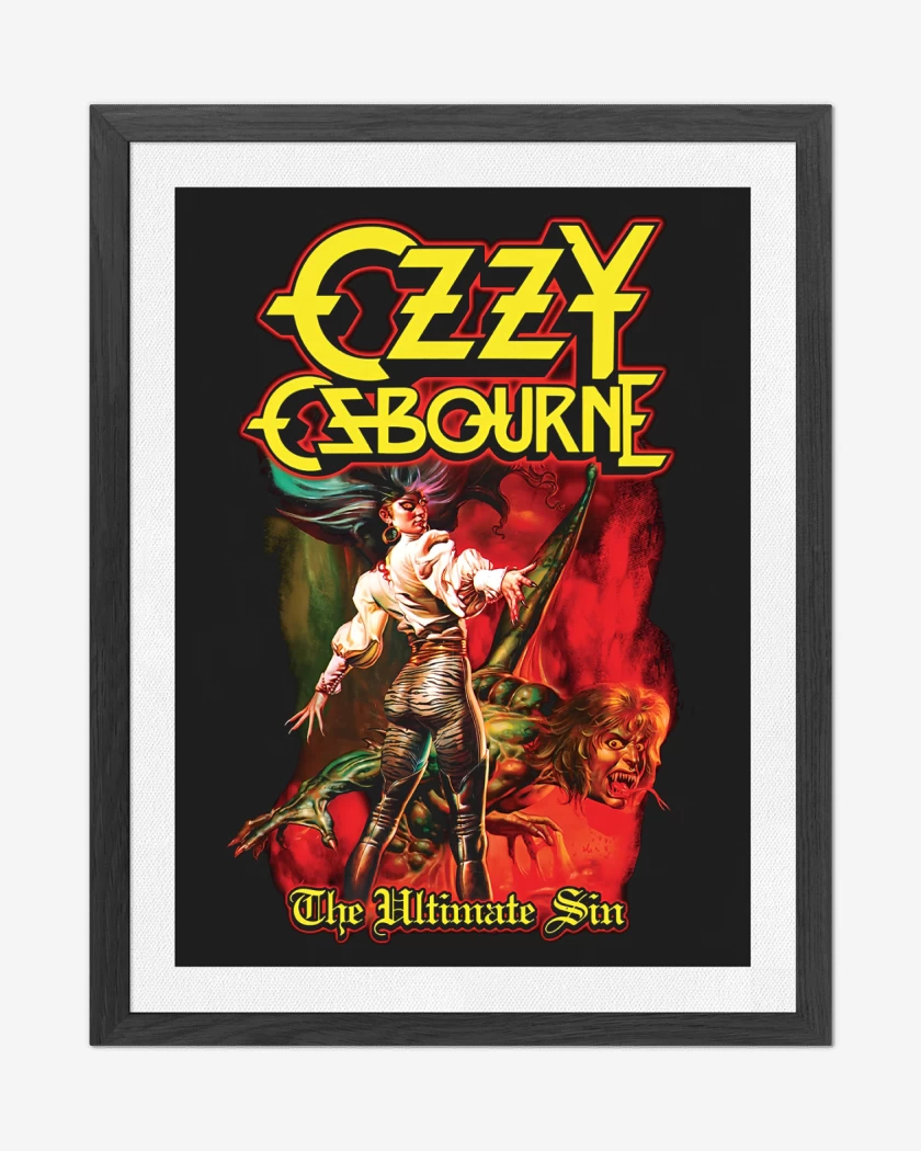 Cuadro decorativo Negro de Ozzy Osbourne The Ultimate Sin