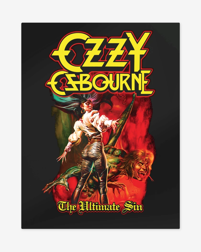 Print metalico Negro de Ozzy Osbourne The Ultimate Sin