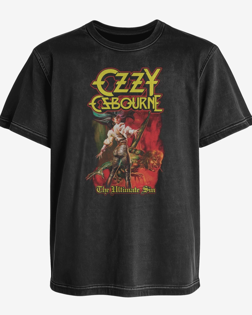 Polera desgastada Ozzy Osbourne The Ultimate Sin