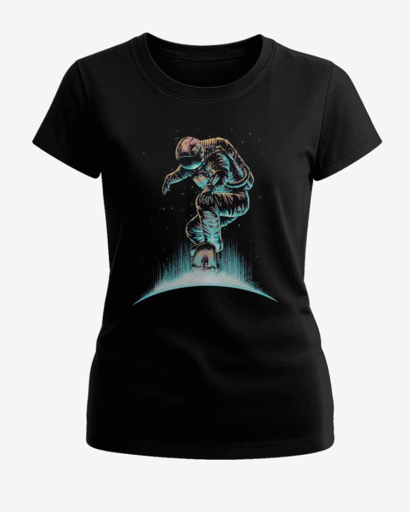 Polera de Mujer Negro de Astronauta 5