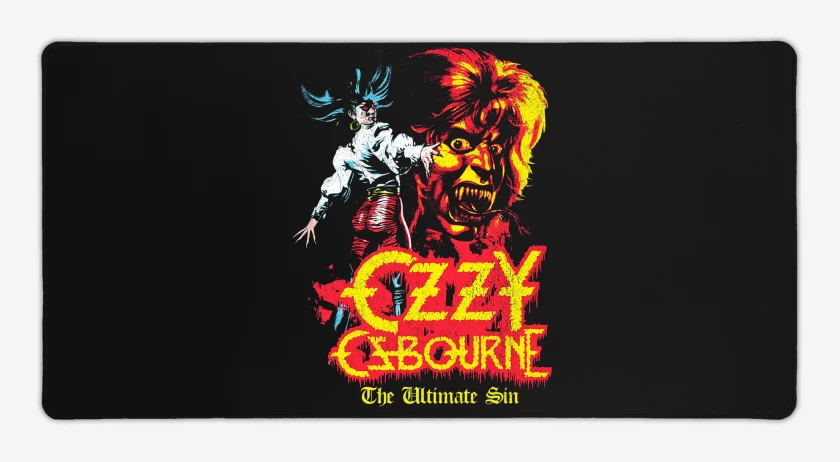 Mouse pad Gamer Negro de Ozzy Osbourne The Ultimate
