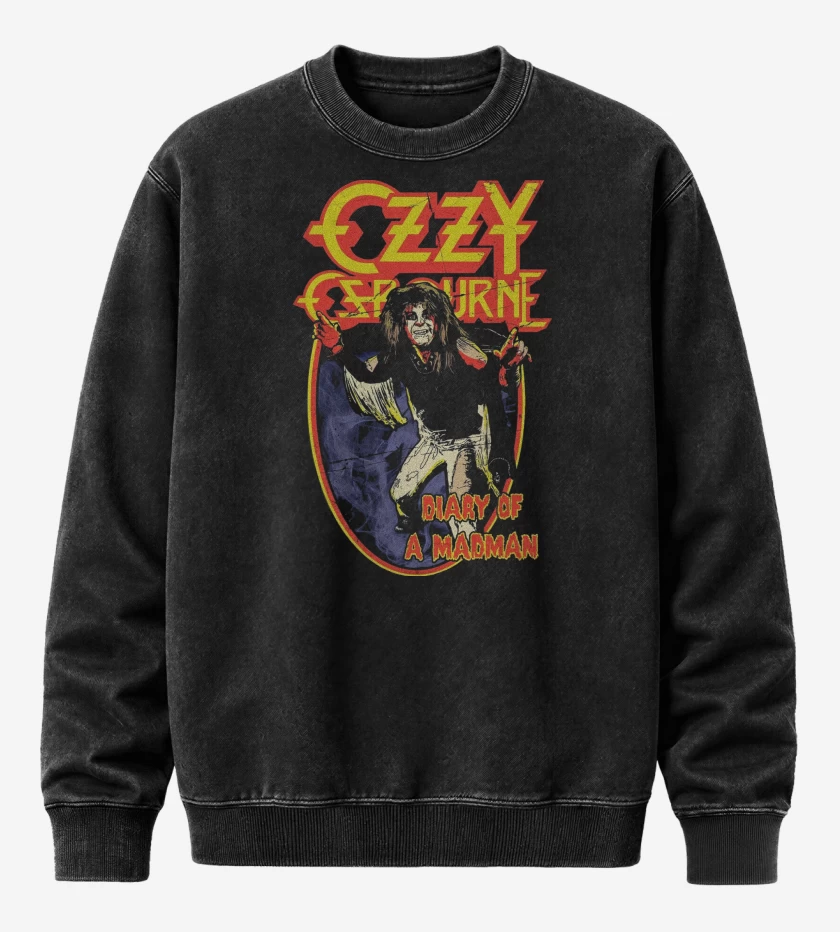 Poleron Polo Acid Wash Ozzy Osbourne Diario de un Loco