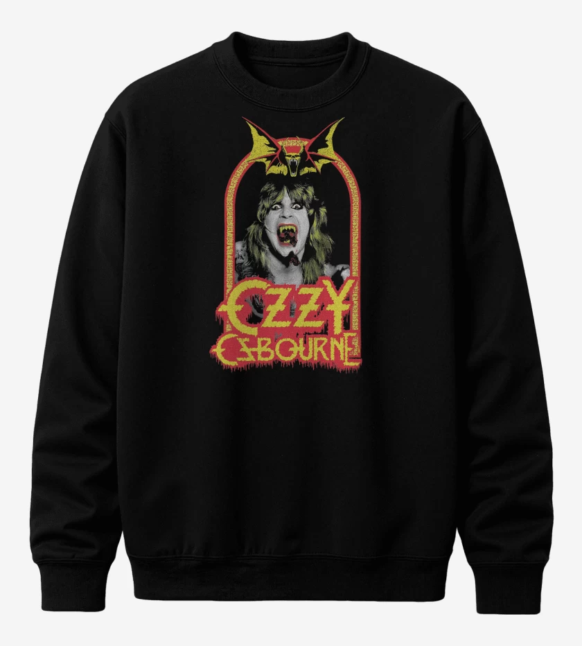 Poleron polo Negro de Ozzy Osbourne Speak