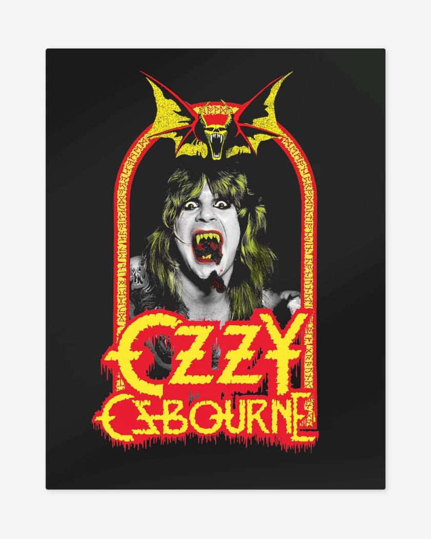 Print metalico Negro de Ozzy Osbourne Speak