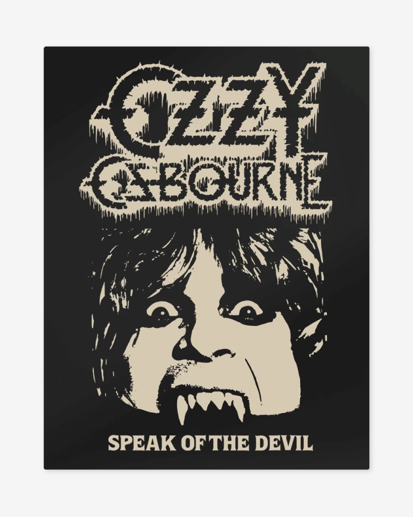 Print metalico Ozzy Osbourne Hablando del Diablo