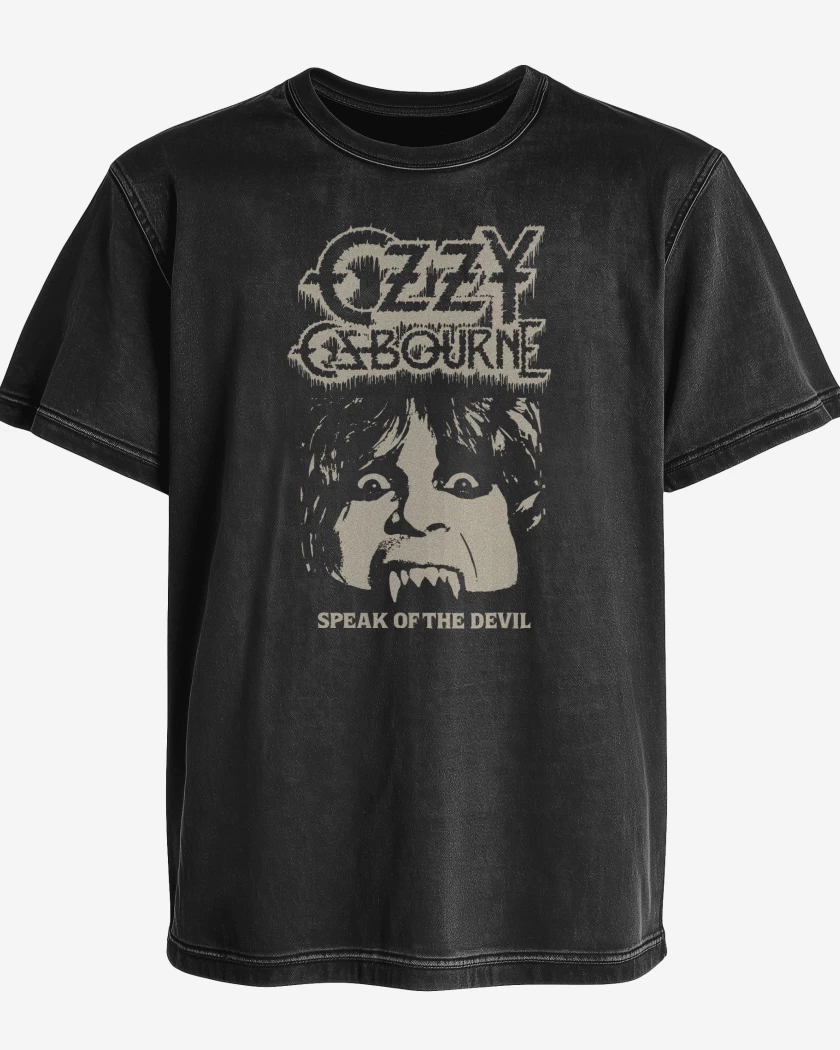 Polera desgastada Ozzy Osbourne Hablando del Diablo