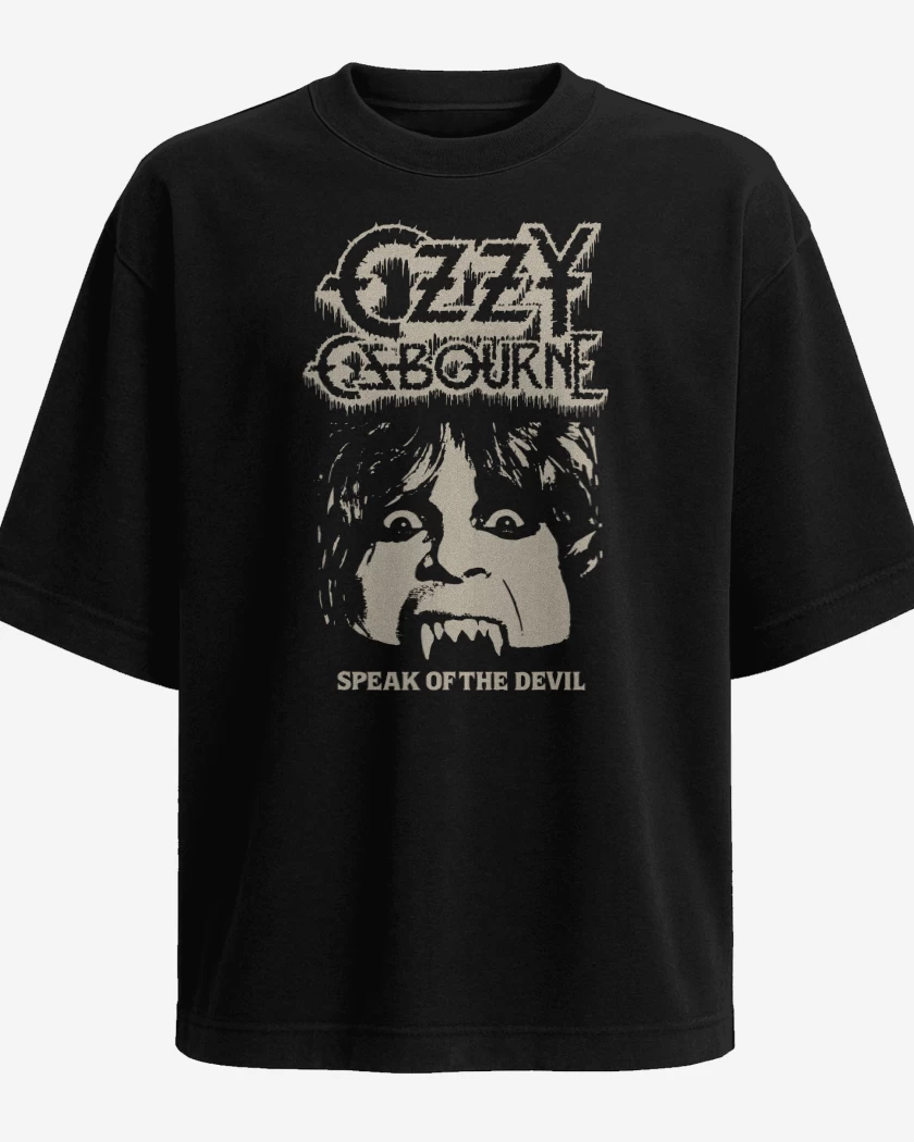 Polera Oversize Ozzy Osbourne Hablando del Diablo