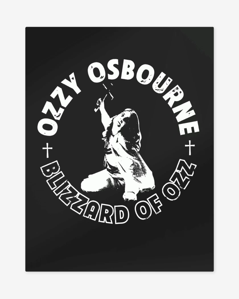 Print metalico Negro de Ozzy Osbourne Ozz