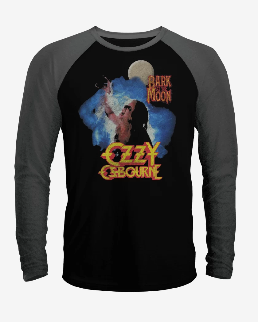 Polera Raglan Ozzy Osbourne Ladrando a la Luna