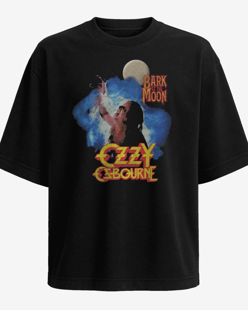 Polera Oversize Ozzy Osbourne Ladrando a la Luna