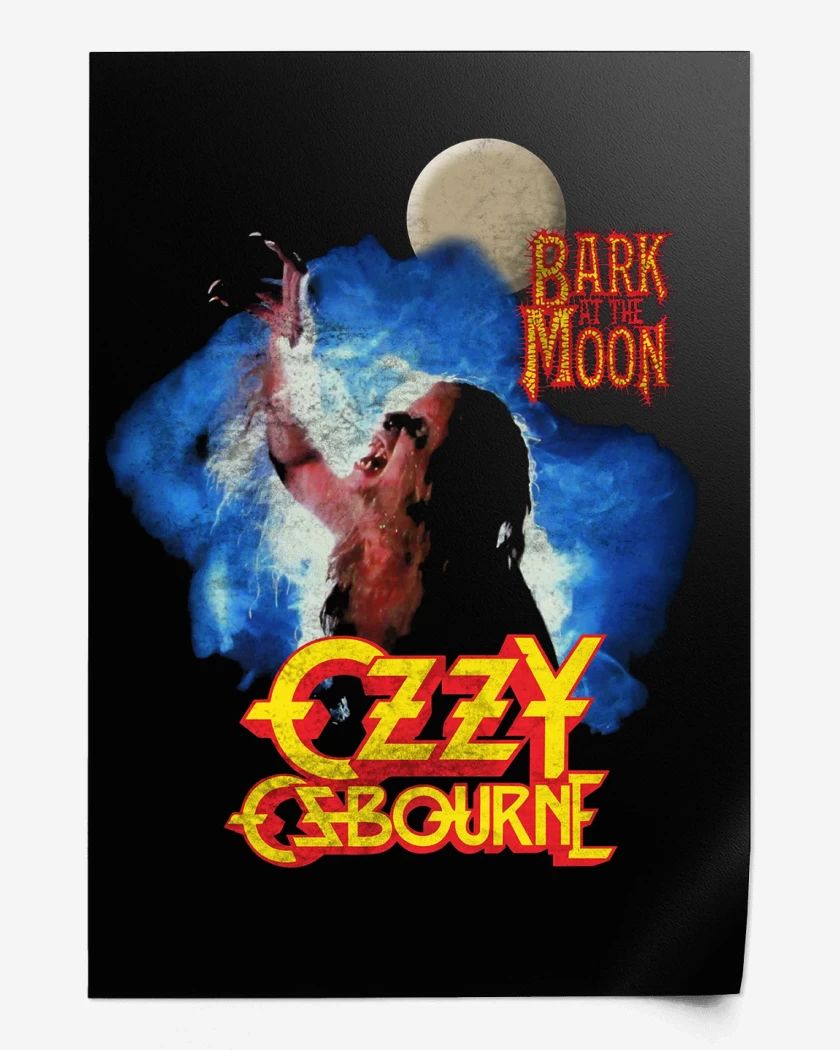 Print Ozzy Osbourne Ladrando a la Luna