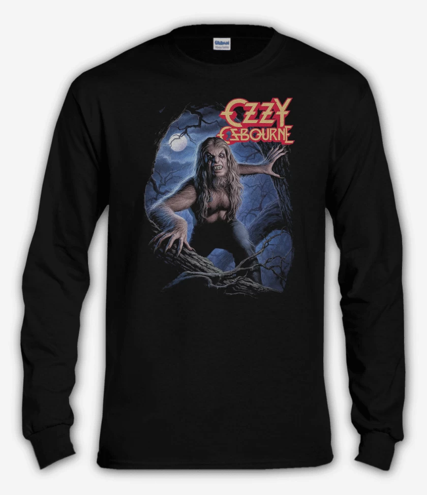 Polera manga larga Negro de Ozzy Osbourne Werewolf