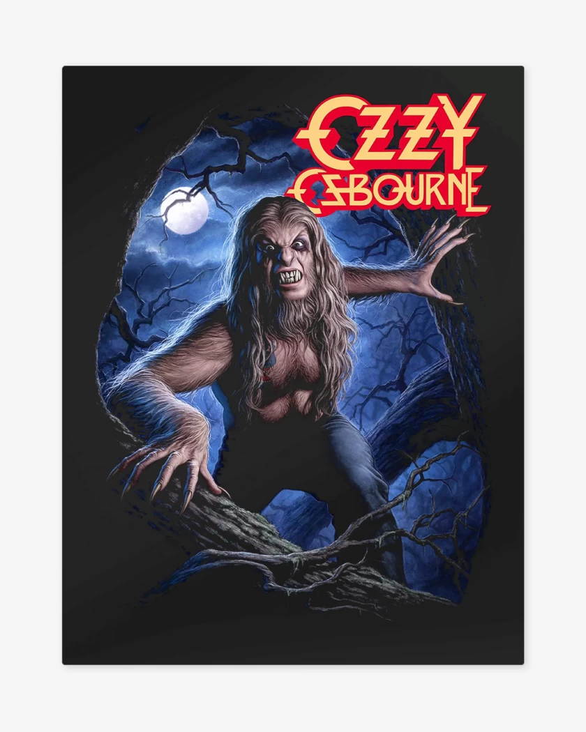 Print metalico Negro de Ozzy Osbourne Werewolf