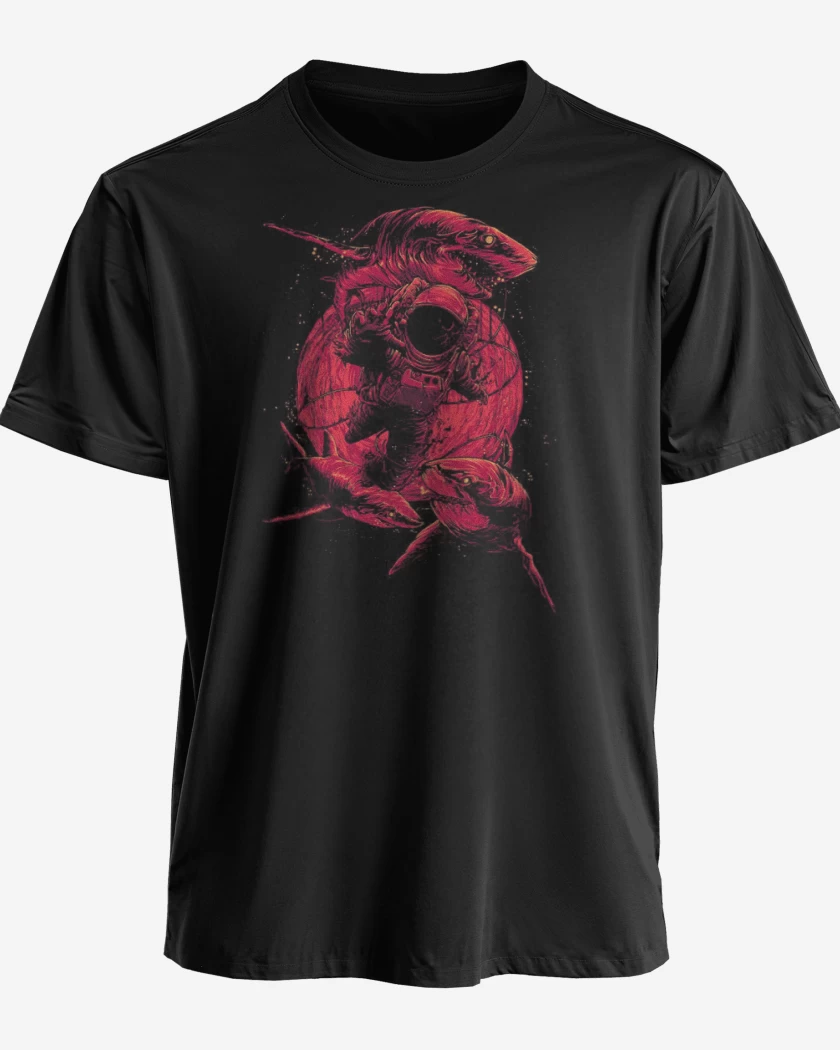 Polera premium Negro de Astronauta 4