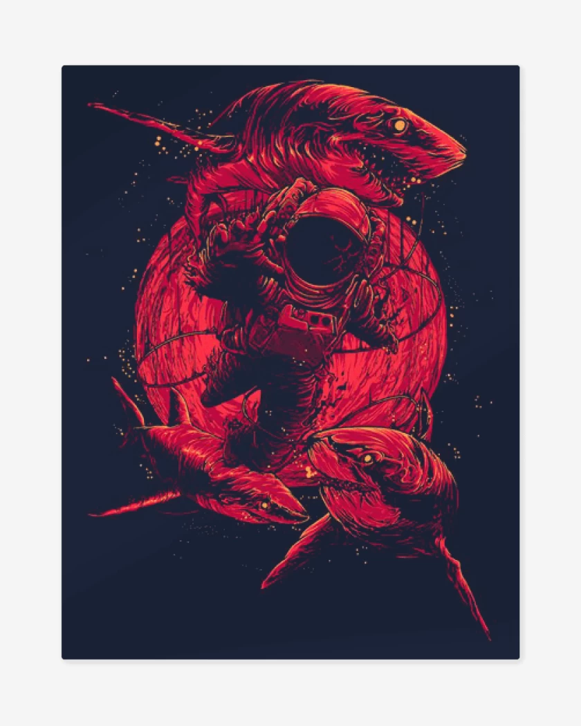 Print metalico Astronauta 4