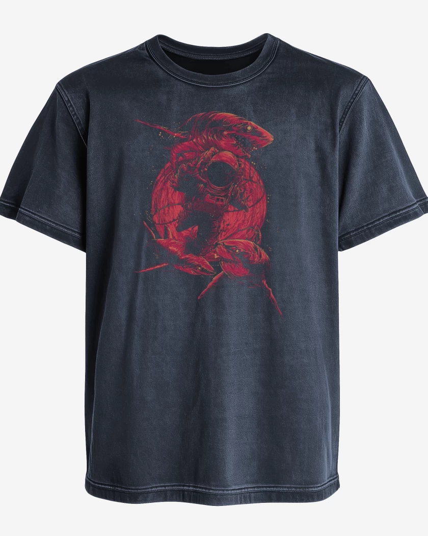 Polera desgastada Azul Marino de Astronauta 4